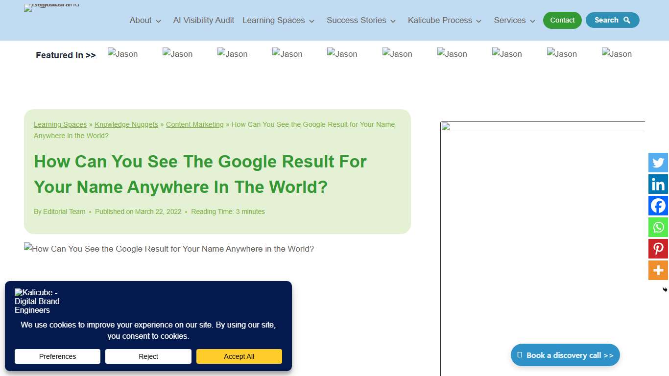 How Can You See the Google Result for Your Name Anywhere in the World? - Kalicube Knowledge Nuggets